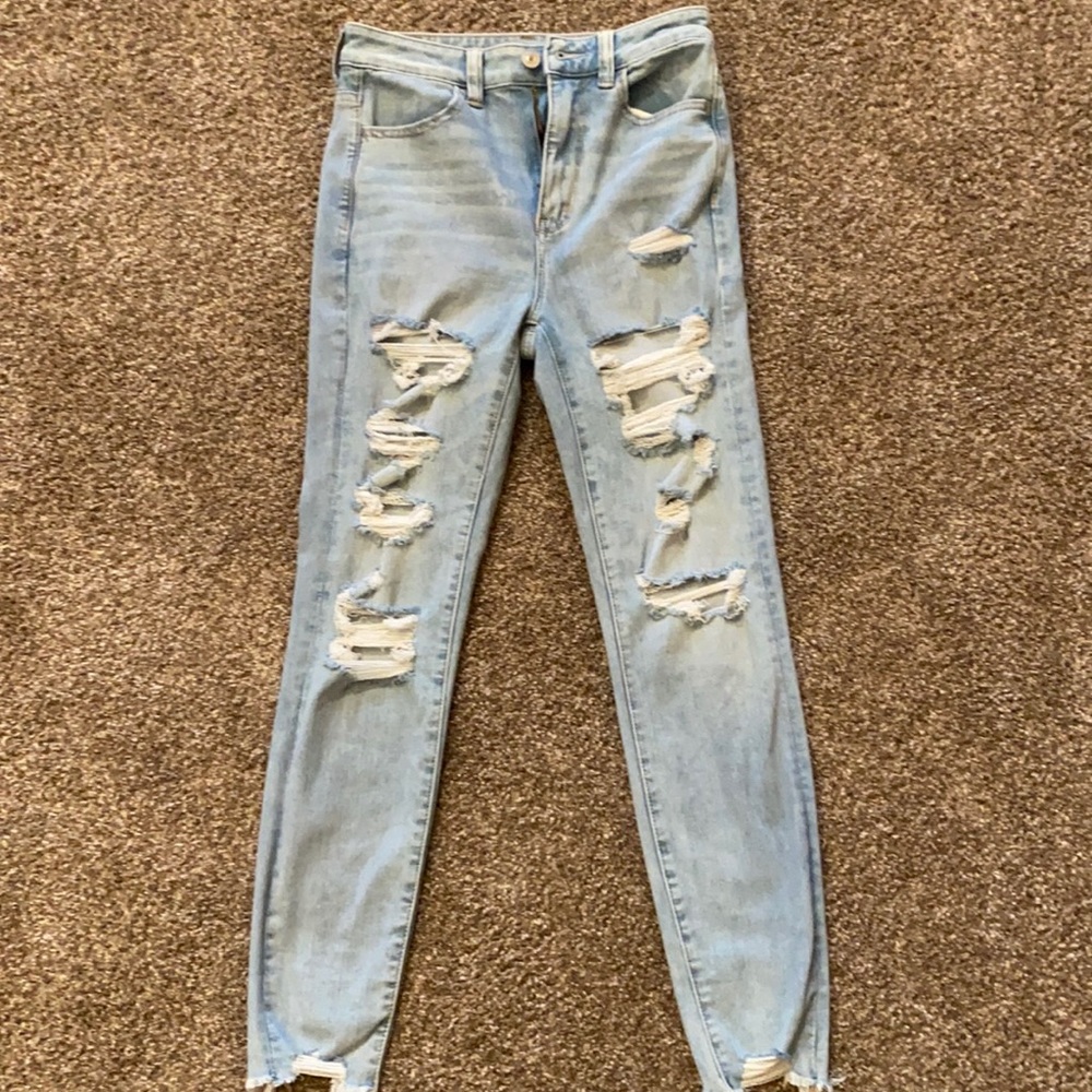 American Eagle 360 Next Level Stretch Highest Rise Jeggings, size 4 short
